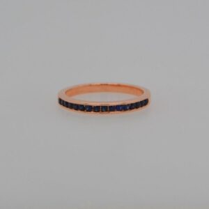 14K Sapphire Channel Band