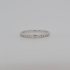 14K White Gold Diamond Channel Set Band