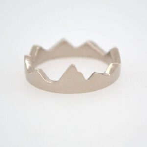 14K White Gold Teton Layering Ring