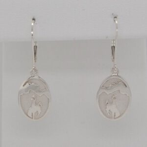 Sterling Silver Bronco Dangle Earrings