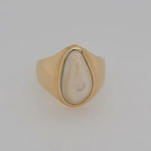 14K Elk Ivory Wide Ring