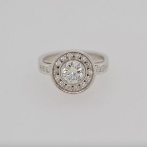 One of a Kind, Platinum Diamond Halo Ring
