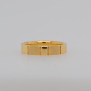 18K Sectioned Mixed Finish Band