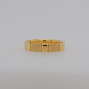 18K Sectioned Mixed Finish Band