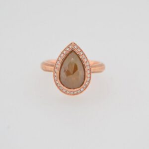 One of a Kind, 14K Rose Cut Yellow Diamond Ring