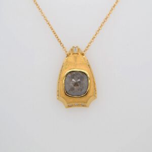 One of a Kind, 18K Black Rose Cut Diamond Necklace
