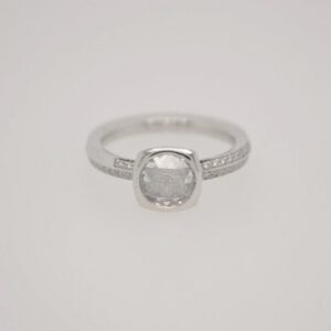 One of a Kind, Platinum Rose Cut Diamond Ring