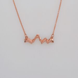 14K Rose Gold Teton Silhouette Necklace