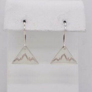Sterling Silver Teton Triangle Dangle Earrings