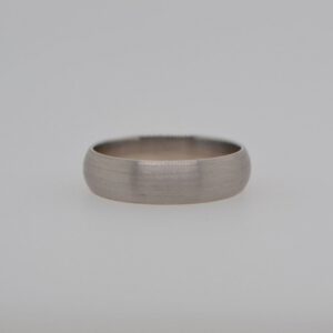 Platinum Brushed Domed Band