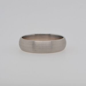 Platinum Brushed Domed Band
