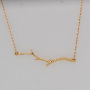 14K Suspended Antler Necklace