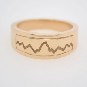 14K Yellow Gold Teton Framed Band
